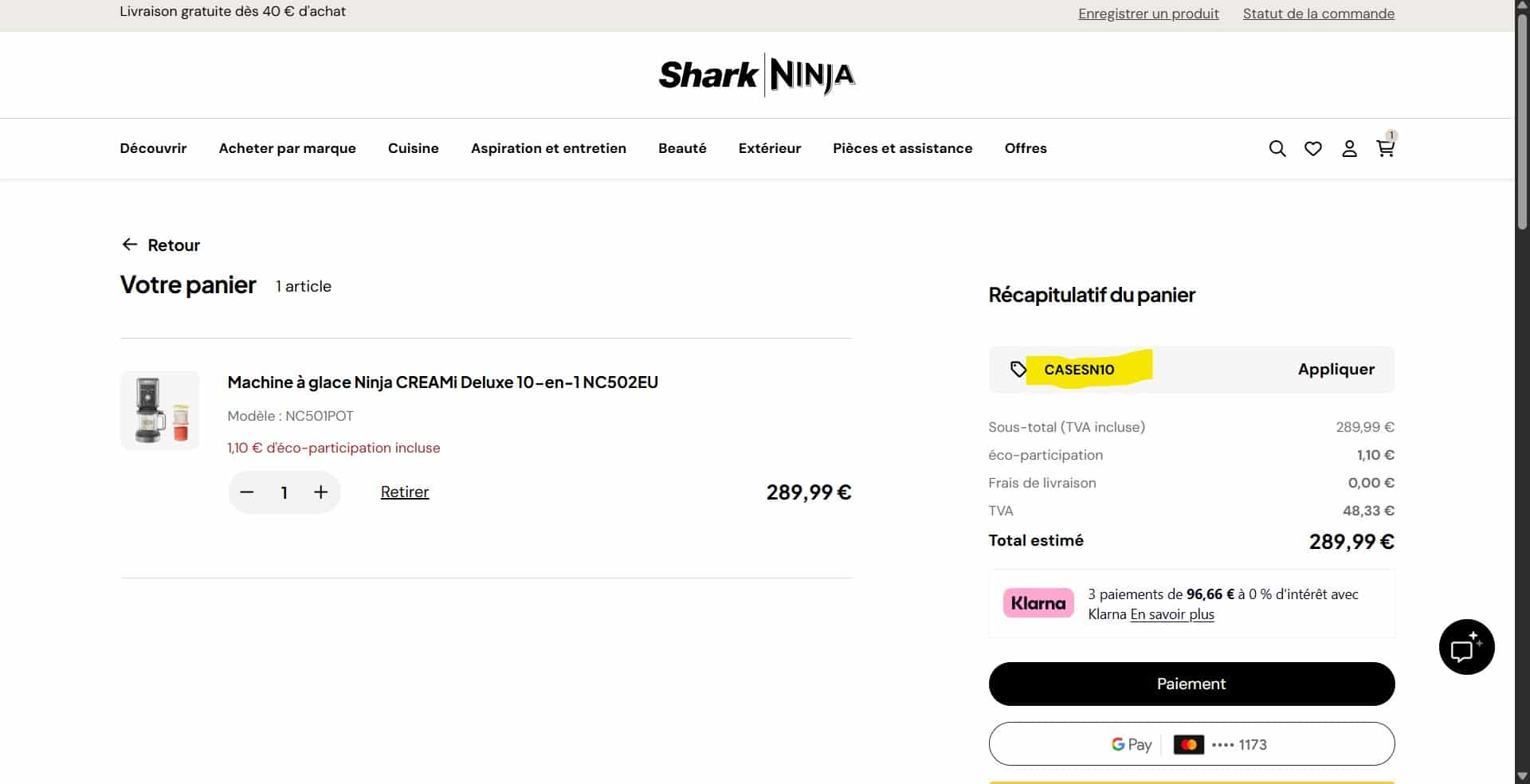 Code promo Ninja : CASESN10 pour -10%