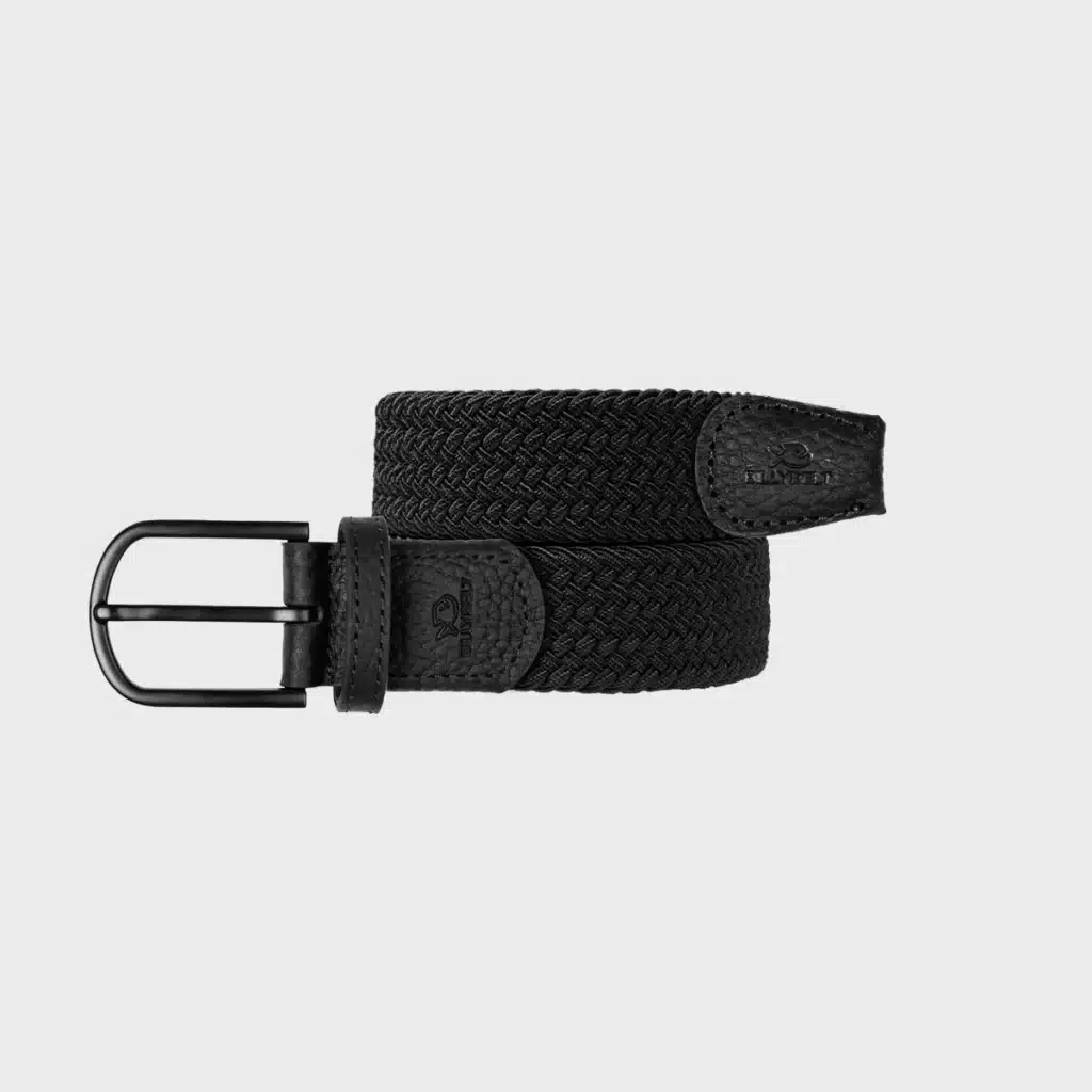 Cette ceinture est la première chose que j'ai remarquée sur un collègue qui la portait depuis trois ans sans qu'un seul brin ne cède. Le cuir de vachette aux extrémités a pris une patine, la tresse élastique n'a jamais bougé d'un trou.