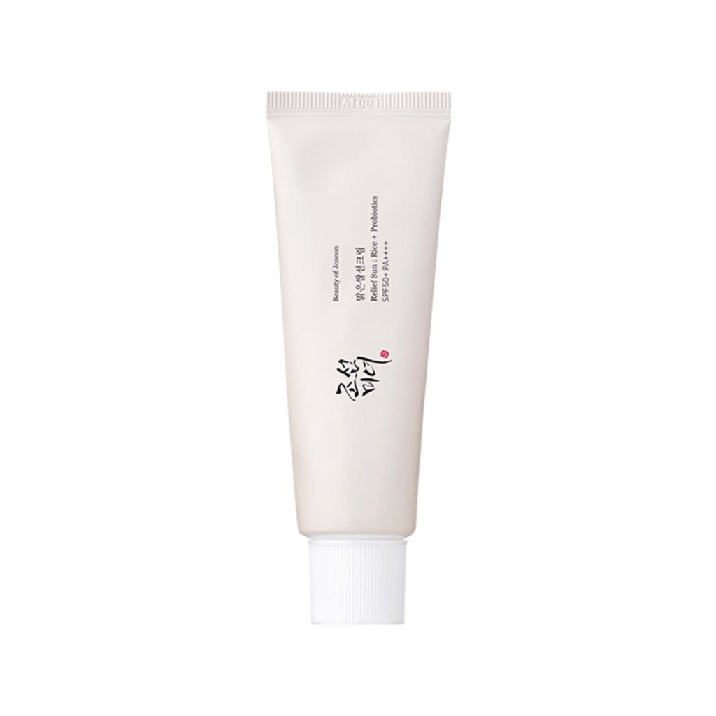 Tube de crème solaire Beauty of Joseon Relief Sun SPF50+, photo pour illustrer un cadeau de K-beauty d'ado