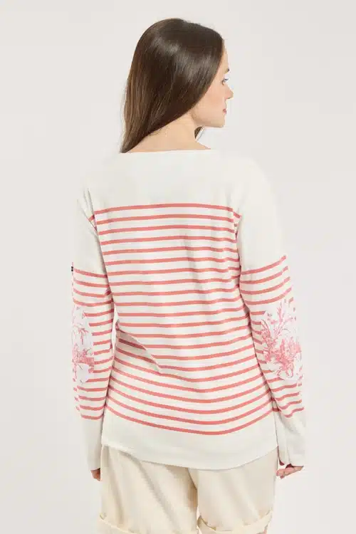 Marinière mixte Armor Lux x Toile de Jouy en coton épais, photo pour illustrer un cadeau mode d'ado de 15 à 17 ans