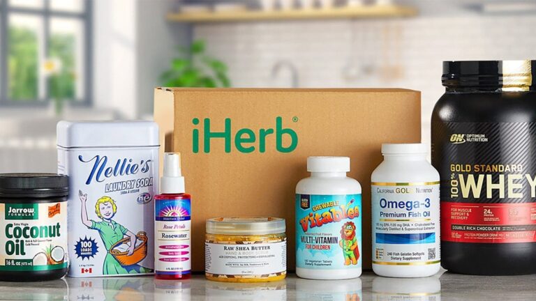des compléments alimentaires de différentes marques pour illustrer un avis sur Iherb