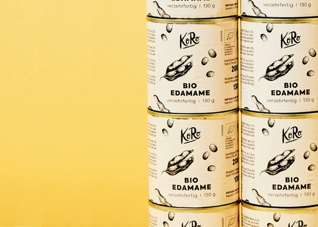 Présentation des engagements durables de KoRo : vrac, formats XL pour réduire les déchets, transparence sur les prix, produits vegan, bio et bruts, marque engagée pour une consommation éco-responsable