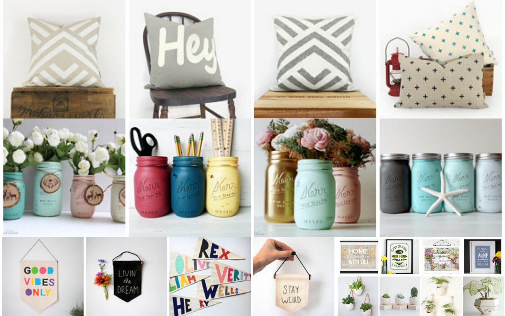 hoto d’une sélection variée de créations artisanales et originales disponibles sur Etsy avec bijoux papeterie décoration et objets faits main illustrant la diversité des produits proposés et la richesse des styles