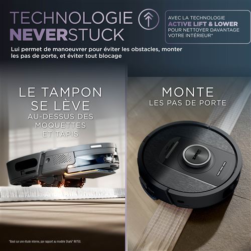 Zoom sur les dimensions et les accessoires du Shark PowerDetect NeverTouch Pro, avec ses 114 cm de hauteur et ses différentes brosses et embouts, ainsi que sa finition noir mat élégante et ses composants chromés.