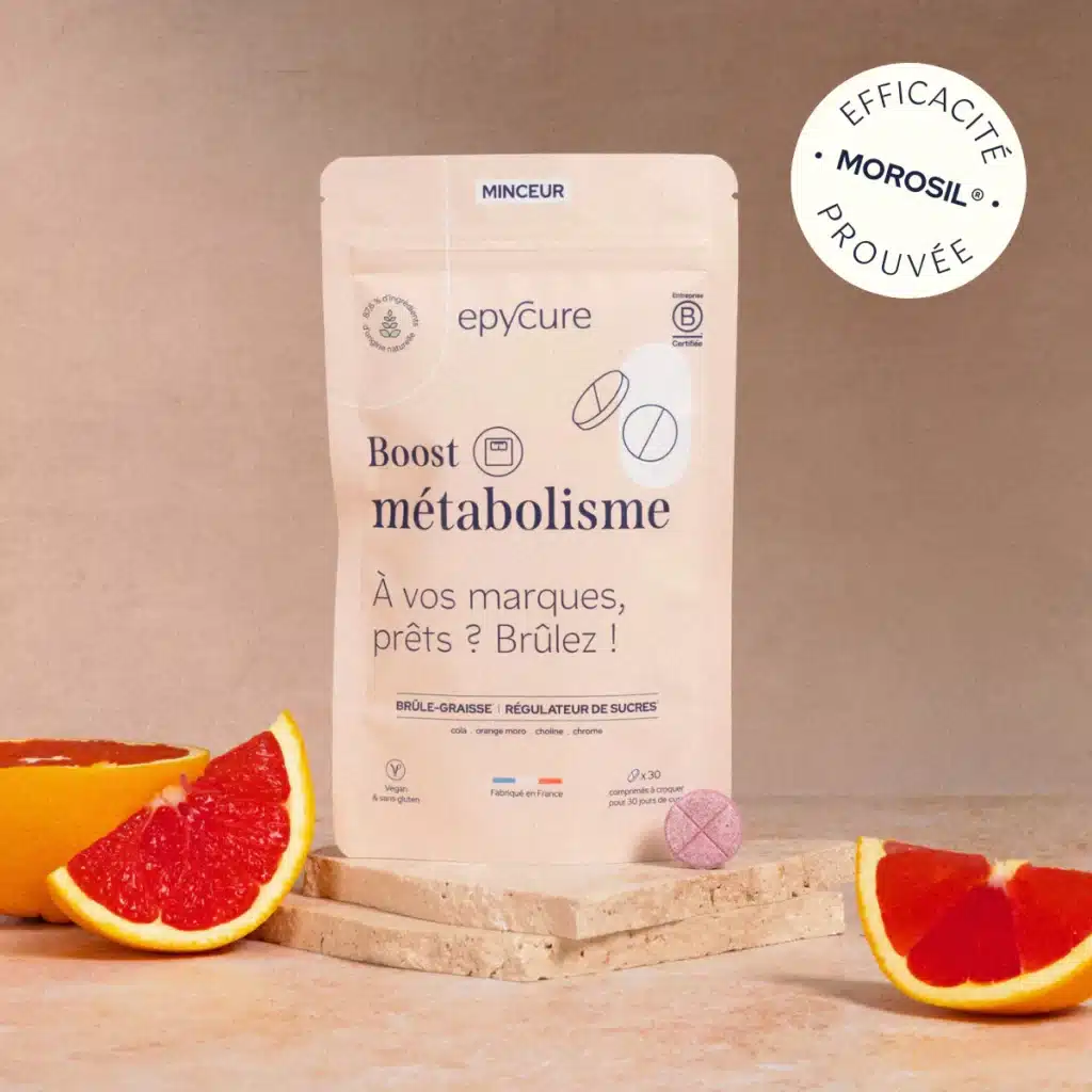  Illustration du produit Epycure Boost Métabolisme à base de Morosil, cure dédiée à la perte de poids avec des actifs naturels, testée et analysée dans le cadre d’un avis détaillé sur son efficacité réelle