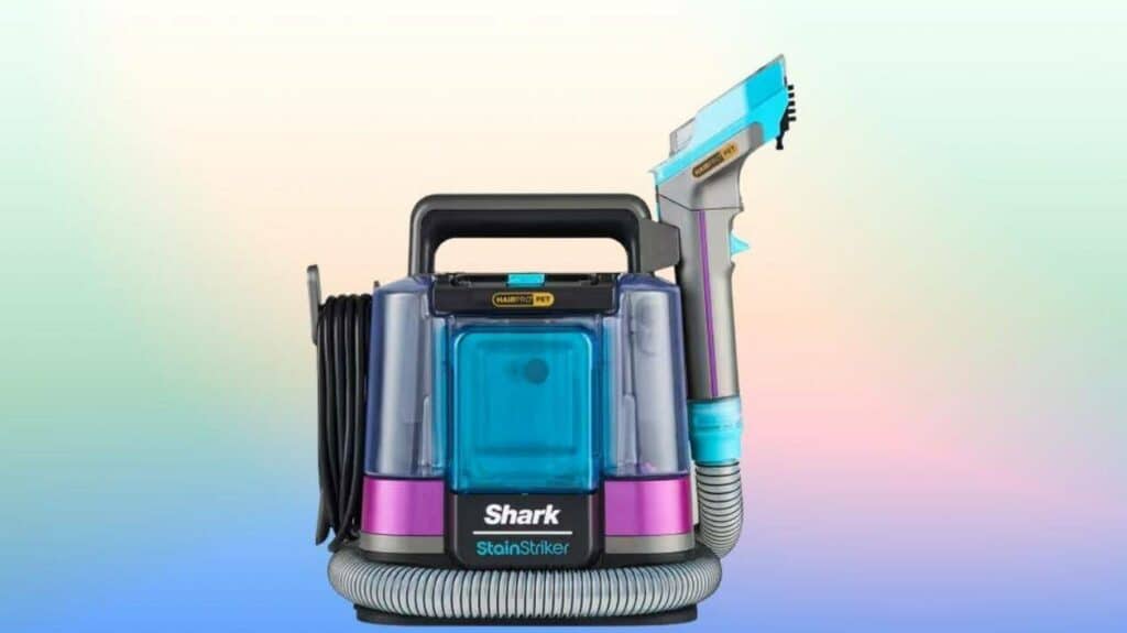 Aspirateur nettoyeur Shark présenté sur le site officiel avec possibilité d’application d’un code promo dans le panier