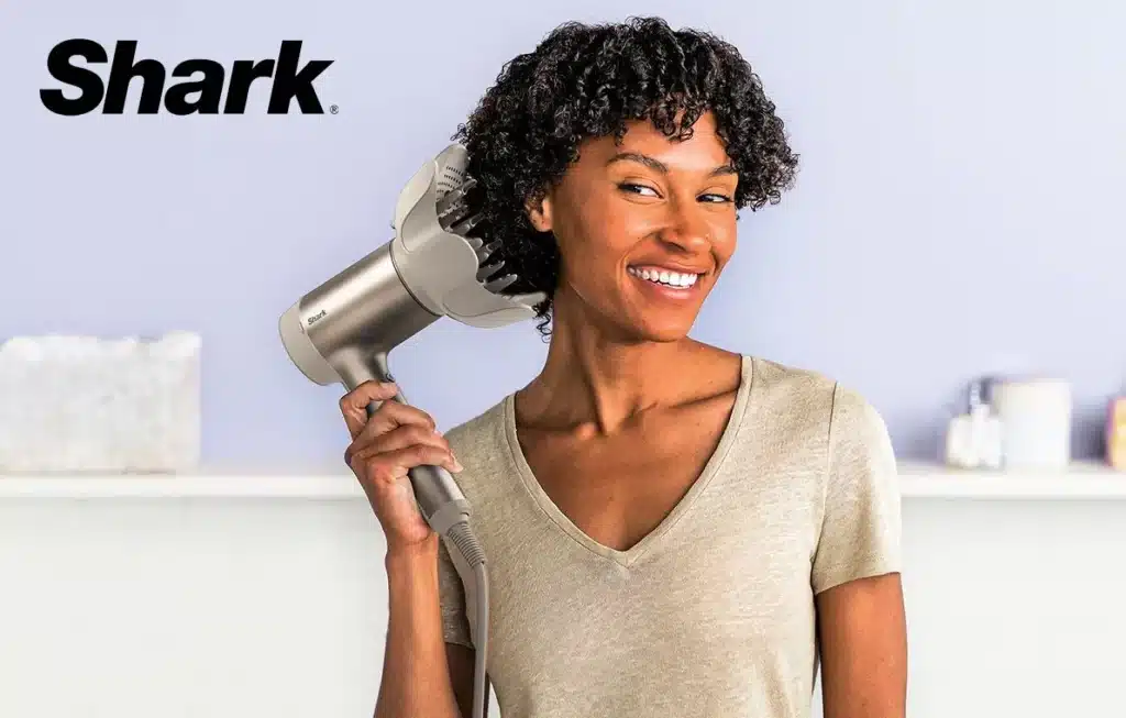 Appareil coiffant Shark affiché sur la boutique officielle avec prix réduit après application d’un code promo