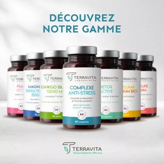 Capture d’écran du panier d’achat sur le site Terravita, mettant en avant l’utilisation d’un code promo et la facilité de commande en ligne via mon compte