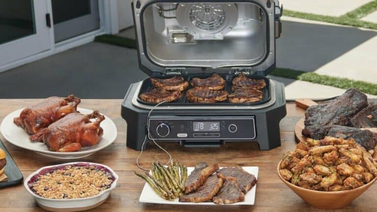 un bbq woodfire avec des plats fais grace à cet article de recettes que BBQ Ninja Woodfire