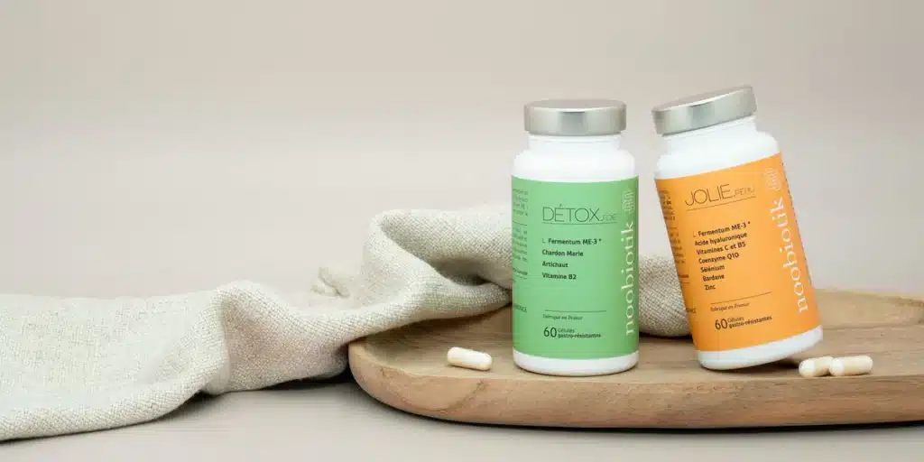 Détail de la composition des produits Noobiotik avec description des souches probiotiques utilisées pour flore intestinale flore intime flore orale detox foie et jolie peau