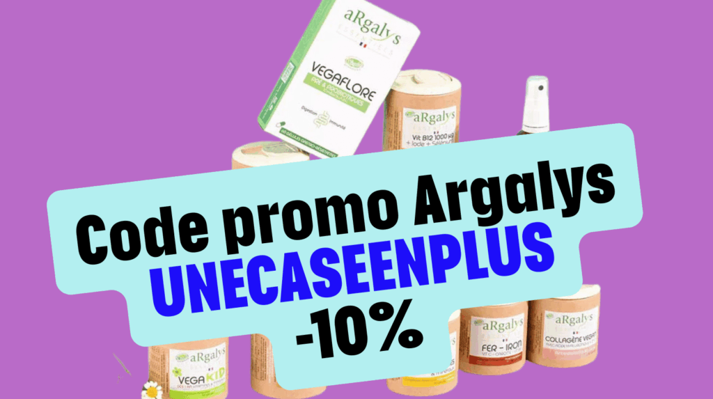une image avec le code promo de réduction argalys desus