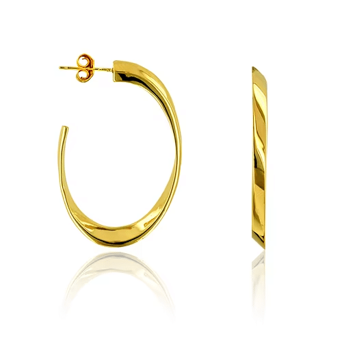 Boucles d’oreilles Cléor en argent et plaqué or, modèles créoles, clous et pendants, montrant la légèreté et la brillance du métal poli.