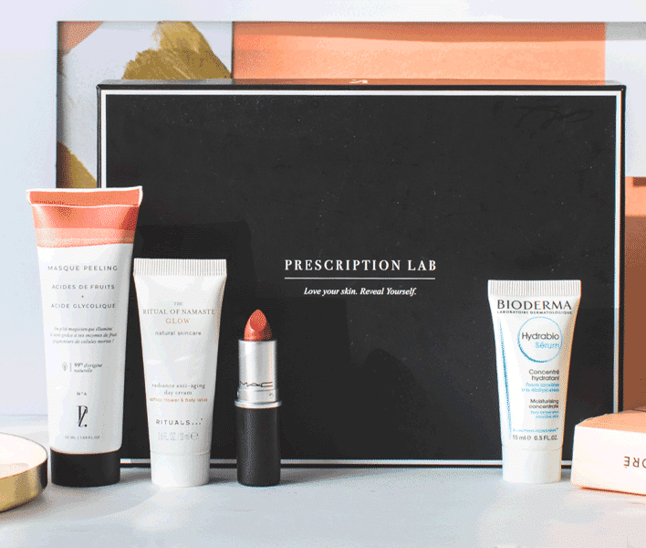 Illustration symbolisant les interrogations fréquentes sur Prescription Lab comme l’engagement le service client les offres saisonnières et l’accès à l’espace mon compte.