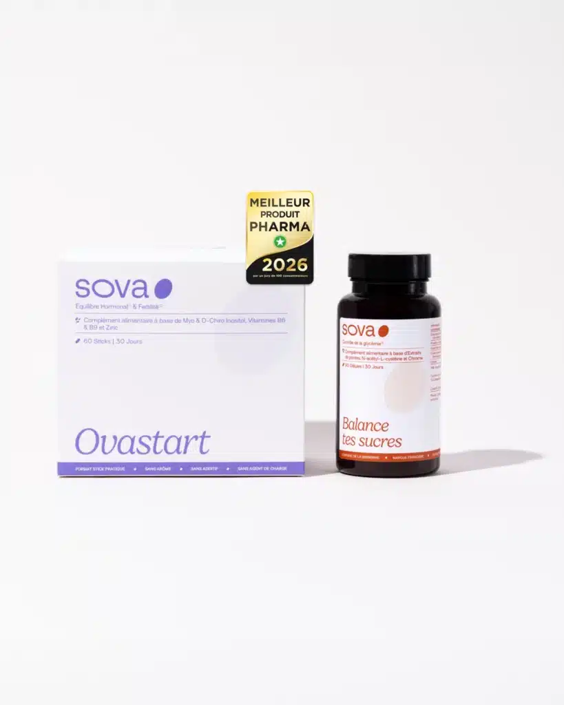 Marque SOVA spécialisée dans les compléments alimentaires dédiés au SOPK et à l’équilibre hormonal féminin