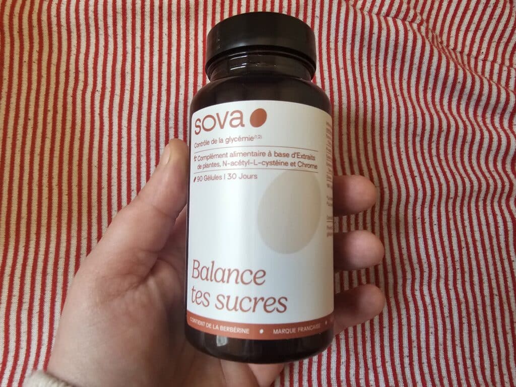 Composition du complément Balance Tes Sucres SOVA avec berbérine cannelle gymnema et chrome