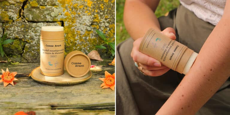 un appllication de l'anti moustique naturel comme avant pour illustrer un test et avis