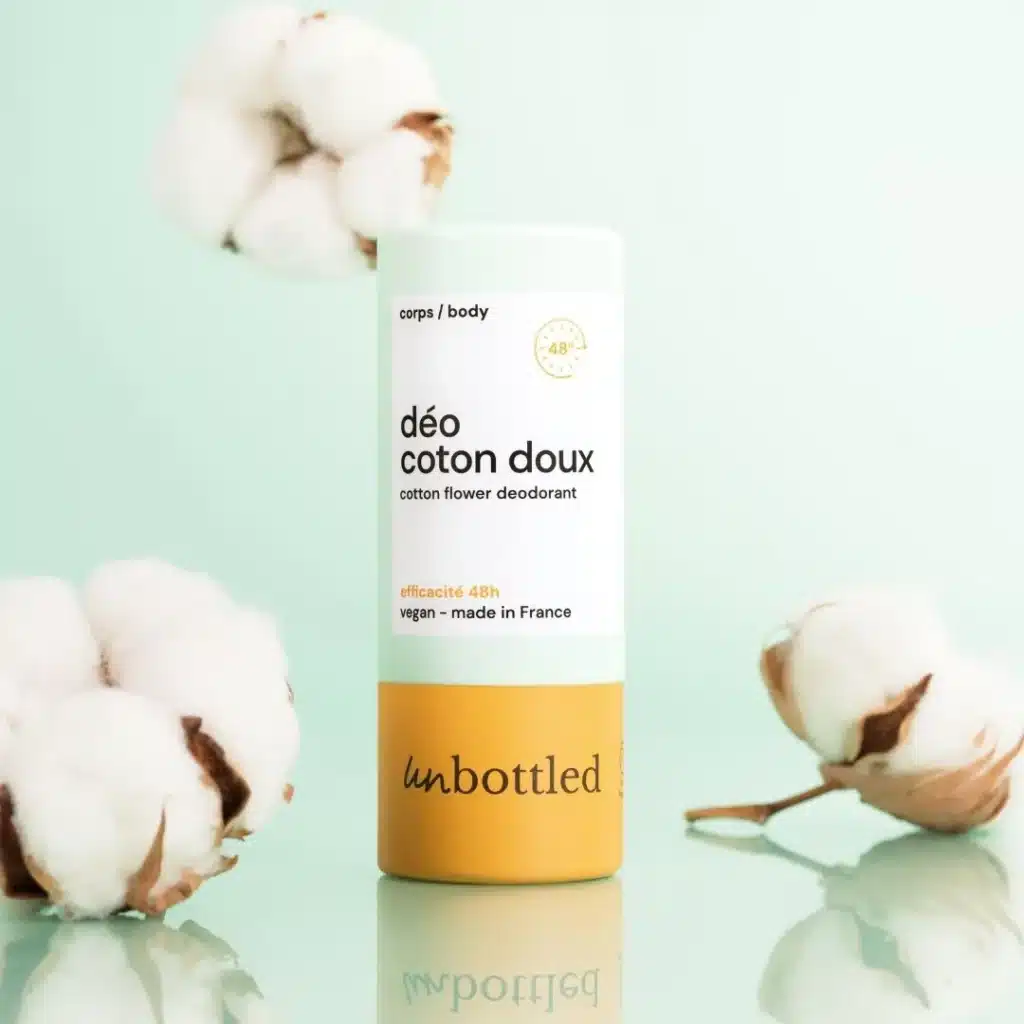 Déodorant naturel solide Unbottled en stick carton recyclable