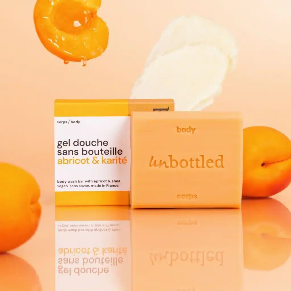 Gel douche solide Unbottled sans bouteille mousse crémeuse sous la douche