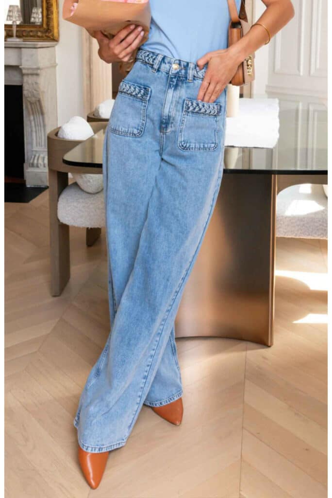 coupes de jean Saaj Paris slim mom droit et large montrant la variété des silhouettes proposées