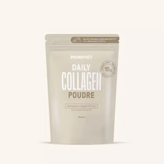 complément Daily Collagen Brain Effect peptides de collagène hydrolysé type I et III pour peau cheveux et articulations
