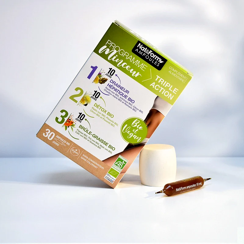 programme minceur bio Nat & Form ampoules plantes détox et brûle graisse
