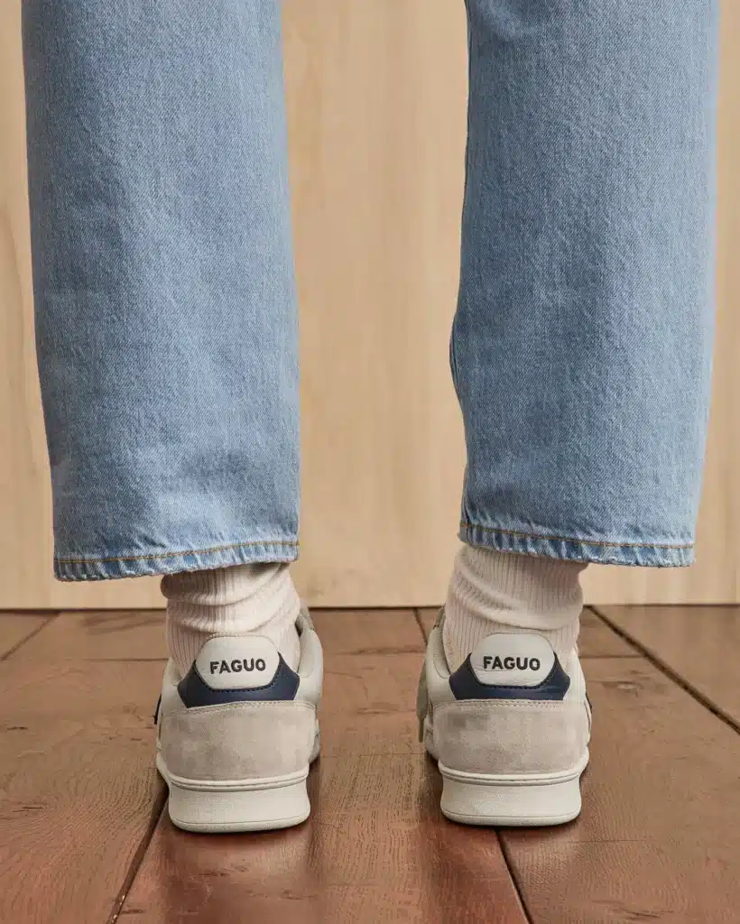 Qualité chaussures Faguo avis test — semelle épaisse cousue non collée cuir lisse contrefort renforcé semelle intérieure mousse recyclée finitions soignées 110 euros
