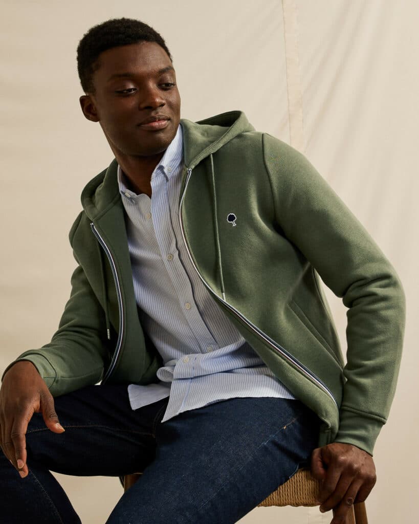 Taille vêtements Faguo avis guide — coupes standard fidèles taille habituelle M est un M pas de retour surprise homme femme sweat t-shirt pantalon jean chino