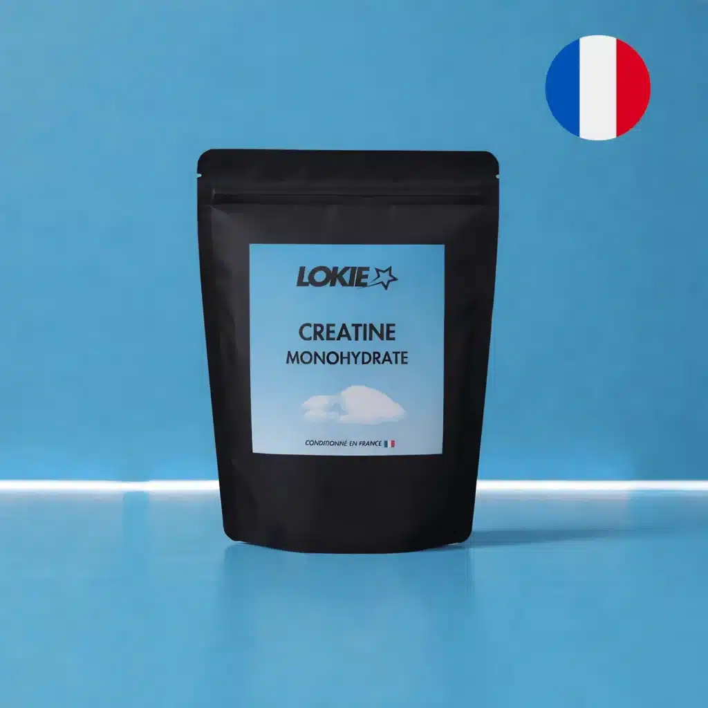 Étiquette et tableau des valeurs nutritionnelles de la créatine Lokie