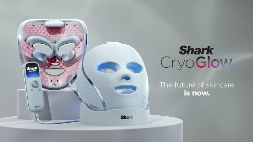 Masque LED Shark CryoGlow FW312EU avec cryothérapie contour des yeux, meilleur choix quotidien du comparatif appareils soin visage Shark
