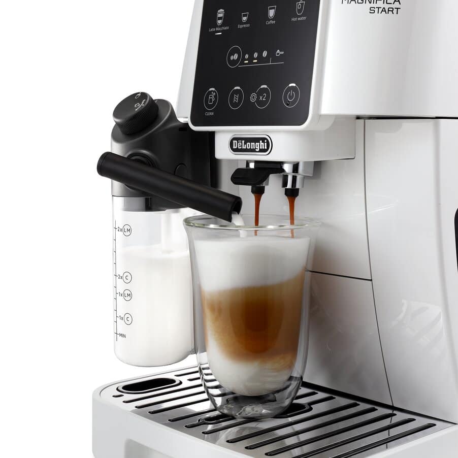 Expresso broyeur De'Longhi Magnifica Start ECAM220.61.W blanc avec panneau tactile