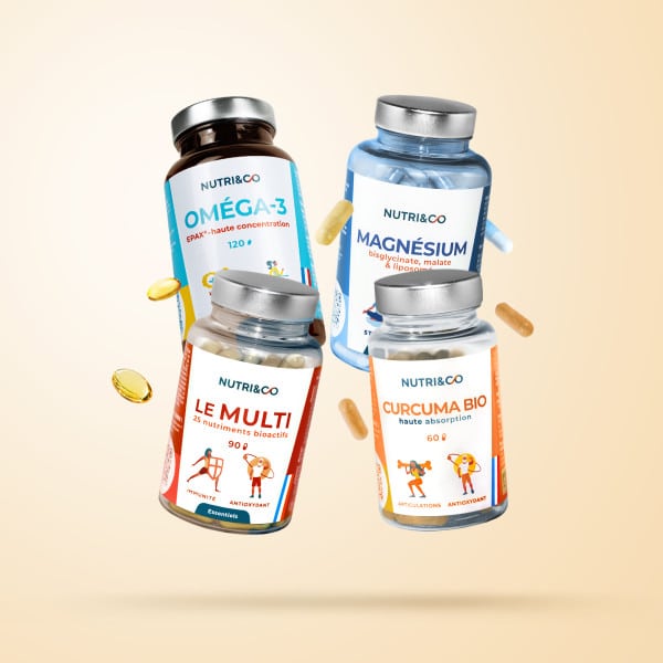 Nutri&Co compléments alimentaires, magnésium bisglycinate et collagène marin avec carte des fournisseurs