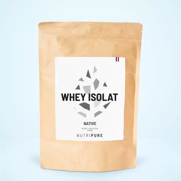 Nutripure whey isolate native, filtration à froid sans édulcorants ni colorants artificiels