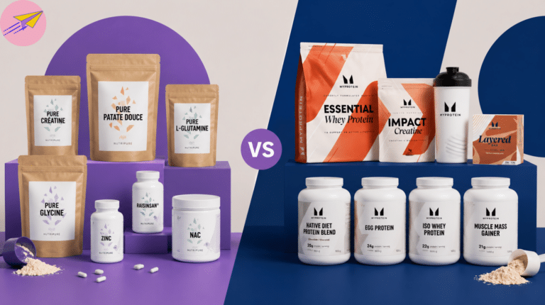 Comparatif Nutripure vs MyProtein : whey native française sans additifs contre whey britannique prix cassé