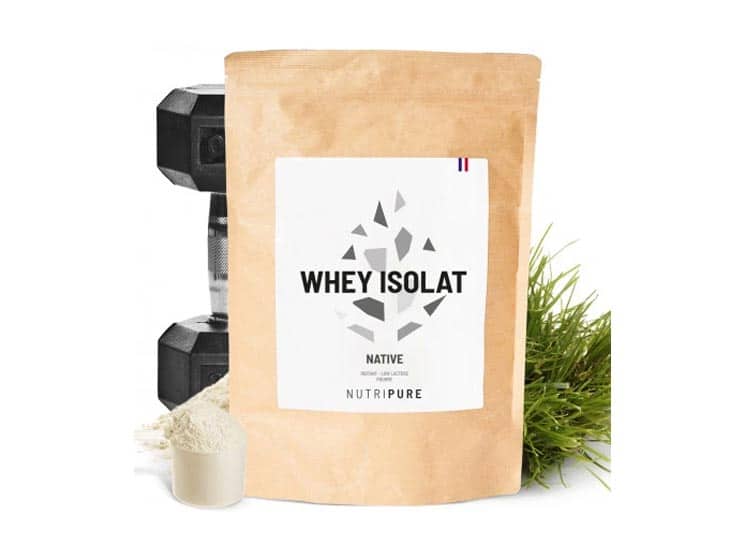 Nutripure whey native isolate, protéines françaises ultrafiltration à froid sans édulcorants
