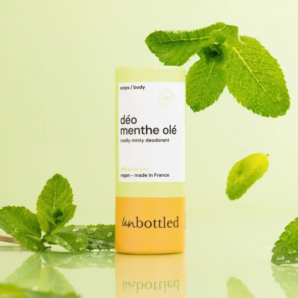  Déodorant solide Unbottled menthe — alternative zéro déchet sans aluminium