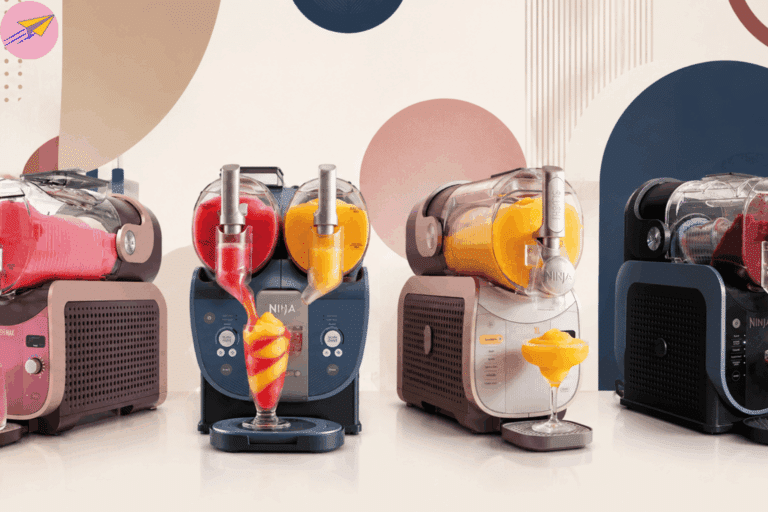Comparatif des quatre modèles Ninja SLUSHi posés côte à côte : FS301, FS601 XL, FS605 MAX et FS701 Twist