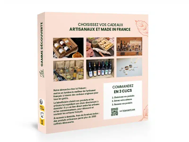 Le coffret imprimé arrive avec un guide expliquant la procédure d'activation en ligne, où le bénéficiaire pourra ensuite choisir ses produits parmi le catalogue.