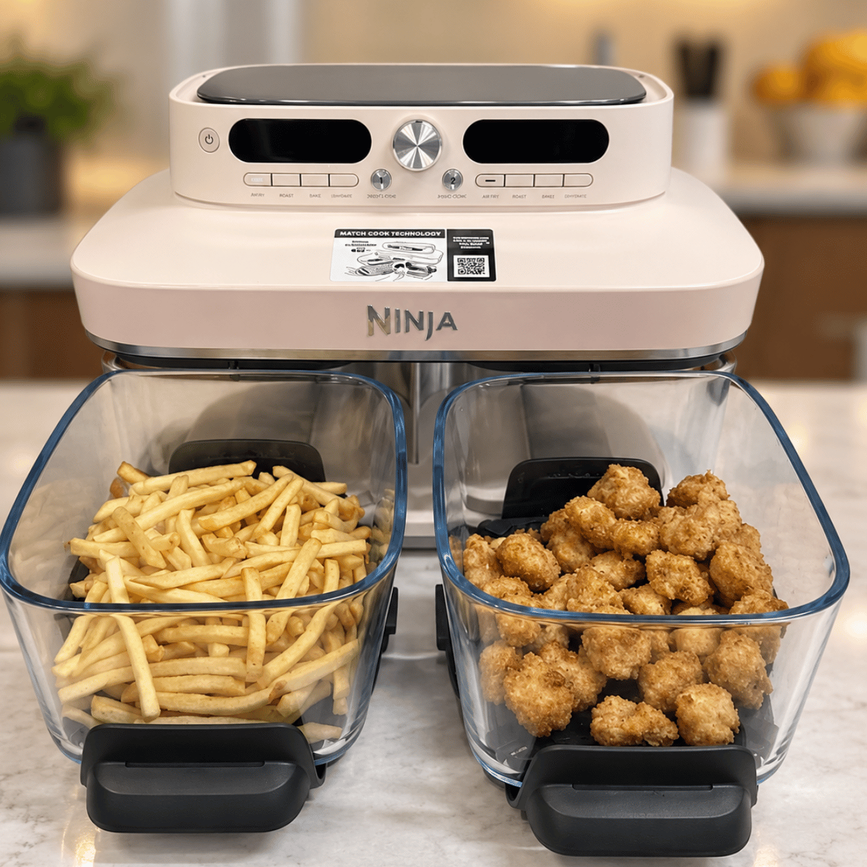 J'ai aligné le Crispi DualZone, mon Crispi Pro et mon ancien Crispi simple sur le même plan de travail, chacun avec ses deux ailes de poulet. Le thermomètre à sonde dans une main, le chronomètre du téléphone dans l'autre, j'ai noté la température toutes les cinq minutes sans quitter la cuisine.