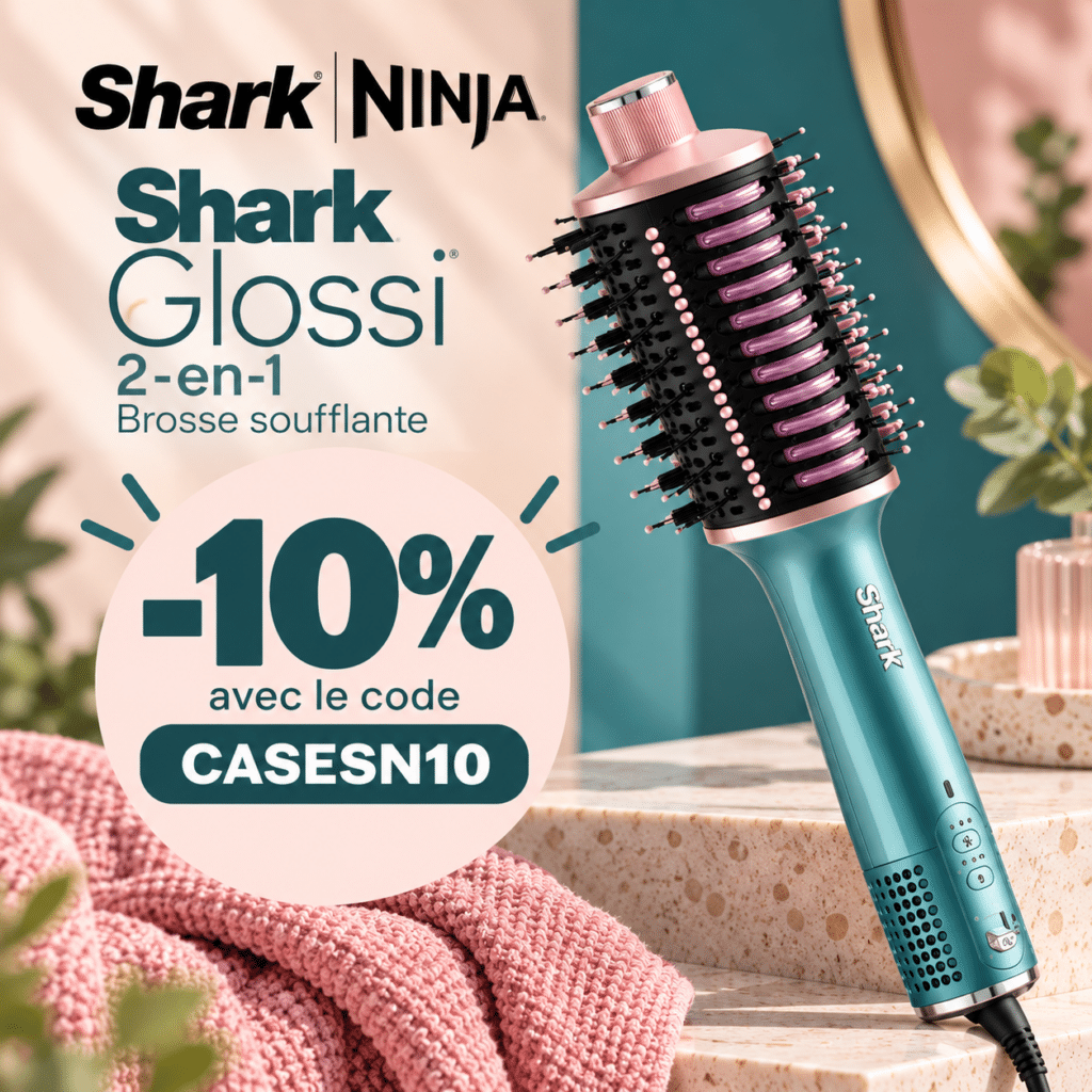 photo de la brosse Shark Glossi avec le code promo